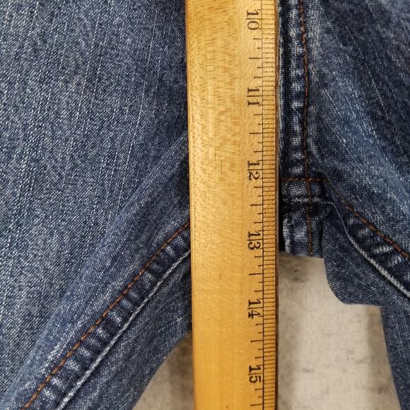 DKNY Jeans Jeans Mens 34x32 Blue Straight Leg Denim Embroidered Pockets Cotton - Picture 10 of 16